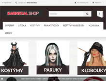 Tablet Screenshot of karnevalove-kostymy-masky.cz